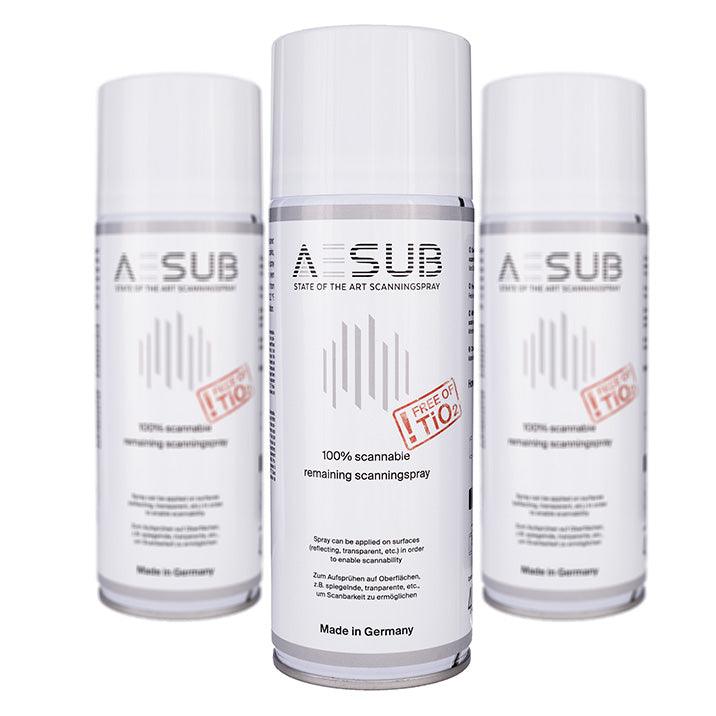 AESUB 3D Scanning Spray - AESUB White  - 3 Can Pack